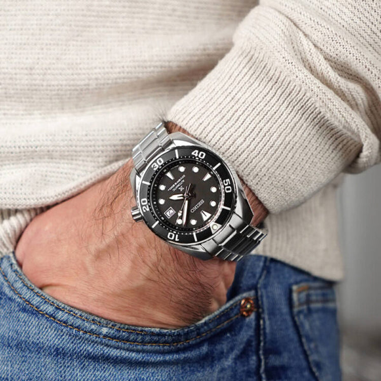 SEIKOProspex Series Mechanical 'Black Silver'