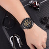 CASIOWaterproof EDIFICE Mens Black/Gold Analog
