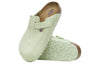 BirkenstockBoston Soft Footbed Suede Leather Narrow Fit Sandals 'Faded Lime'