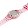 CASIOMinimalistic Temperament Small Cube Waterproof Led Lights Resin Strap Waterproof Watch Pink Digital