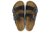BirkenstockArizona Oiled Nubuck Leather Narrow Fit Sandals 'Black'