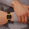 CASIOStandard Vintage Black/Golden Waterproof Mens BlackGold Digital