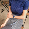 CASIOSapphire Crystal SHEEN Waterproof Stainless Steel Strap White/Blue Analog