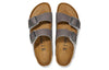 BirkenstockArizona Leather/Textile/Felt Narrow Fit 'Light Grey'