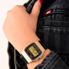 CASIOWaterproof Unisex Mens Black/Gold Digital