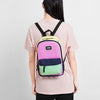 Vans(WMNS)  Colorblock In Checkwork Backpack 'Pink Black Green'