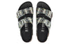 BirkenstockArizona Rivet Logo Festive Weave Green Narrow Fit Sandals 'Textile Microfibre Vegan'