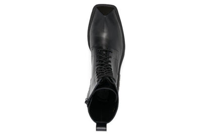 Balenciaga Rhino 25mm Lace Up Boots 'Black Smooth Calfskin' 712638WBB501000