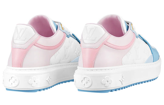 (WMNS) LOUIS VUITTON Time Out Sneakers 'White Monogram with Blue Pink' 1A9QB4