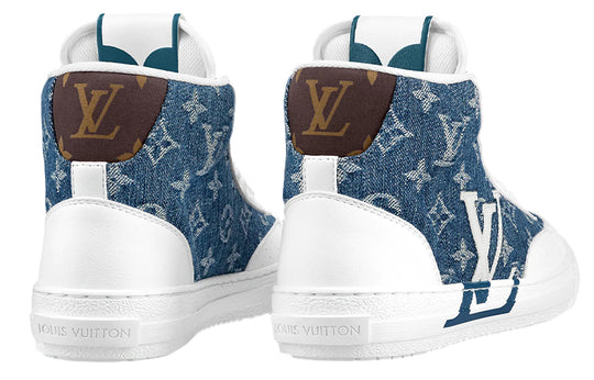 (WMNS) LOUIS VUITTON Charlie Ankle Sneakers 'White Denim Monogram' 1A9S5G