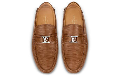 LOUIS VUITTON Hockenheim Moccasin Shoes 'Brown' 1A4TV8