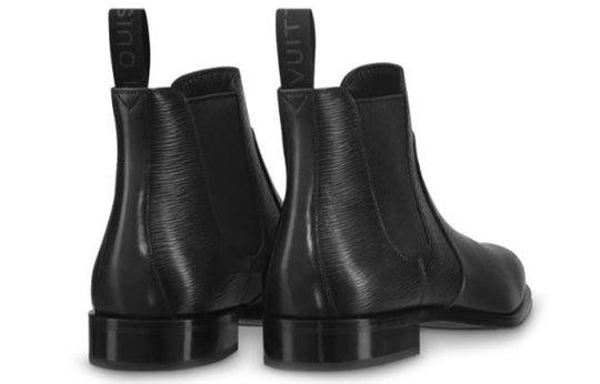LOUIS VUITTON Wall Street Chelsea Boots 'Black EPI' 1A4OZL