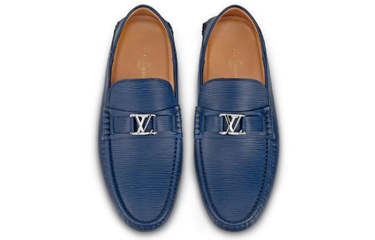 LOUIS VUITTON Hockenheim Moccasin Shoes 'Blue EPI' 1A4TW2