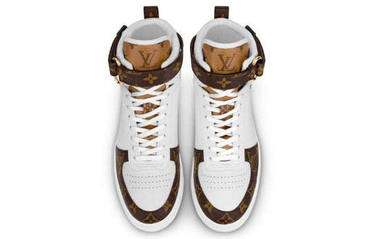 (WMNS) LOUIS VUITTON LV Boombox High-Top Sneakers White 1A87Q2
