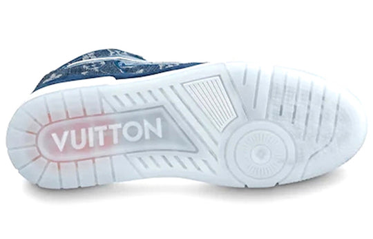 LOUIS VUITTON Trainer Ankle Sneakers 'Denim Monogram' 1A8MF