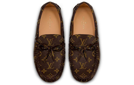 LOUIS VUITTON Arizona Moccasin Shoes 'Brown Logo Monogram' 1A3NCC