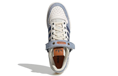 adidas originals Forum Low Cozy Wear-resistant Non-Slip Skateboarding Shoes Unisex Denim Blue HQ6334