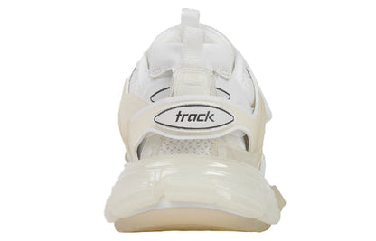 Balenciaga Track Clear Sole Low Mesh Nylon Sneakers White 647742W3BM19000