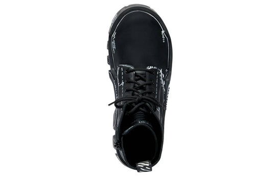 Balenciaga Bulldozer Lace Up Boots 'Black Outline Calfskin' 672502WBEF21090