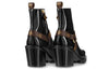 (WMNS) LOUIS VUITTON Limitless Ankle Boots 'Black with Logo Straps' 1A4WKA