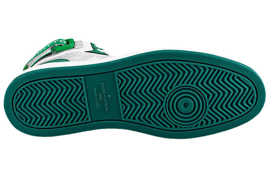 LOUIS VUITTON Rivoli Ankle Sneakers 'Silver Green' 1A9J6F