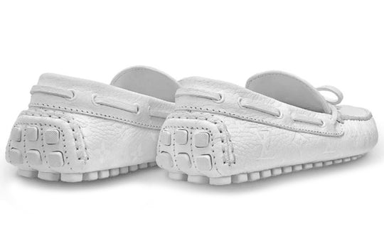 LOUIS VUITTON Arizona Moccasin Shoes 'White Logo Monogram' 1A5Y93