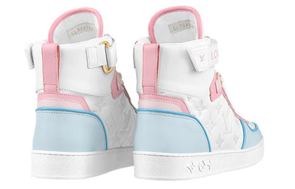 (WMNS) LOUIS VUITTON Boombox Ankle Sneakers 'White Monogram with Pink and Blue' 1A9S6Q