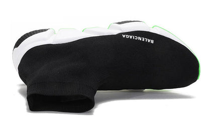 Balenciaga Speed Sock-like Design Sneakers Black/Green 645056W2DB91073