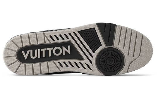 LOUIS VUITTON LV Trainer Sneakers 'Black Grey Denim Monogram' 1AC4ZB