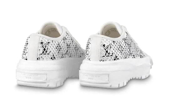 (WMNS) LOUIS VUITTON LV Squad Sneakers 'White with Crystal Monogram' 1A9RZ8