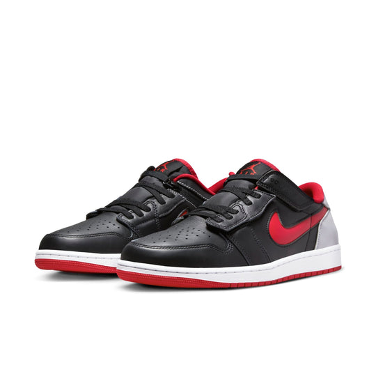Air Jordan 1 Low FlyEase 'Black Cement Fire Red' DM1206-006