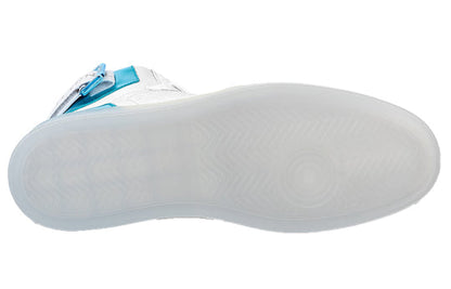 LOUIS VUITTON Rivoli Ankle Sneakers 'White Monogram with Metallic Blue' 1A8V8Q