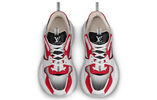 LOUIS VUITTON Run Away Pulse Sneakers 'White Red Black; 1A5YSV