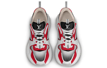 LOUIS VUITTON Run Away Pulse Sneakers 'White Red Black; 1A5YSV