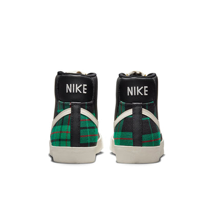 NikeBlazer Mid '77 Premium 'Black Green Tartan Plaid'