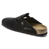 BirkenstockBoston Soft Footbed Suede Leather Narrow Fit Sandals 'Black'