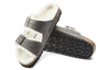 BirkenstockArizona Shearling Waxy Leather Oiled 'Iron'