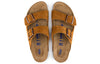 BirkenstockArizona Soft Footbed Suede Leather Narrow Fit Slides 'Mink'