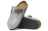 BirkenstockBoston Natural Leather/Felt 'Light Grey'