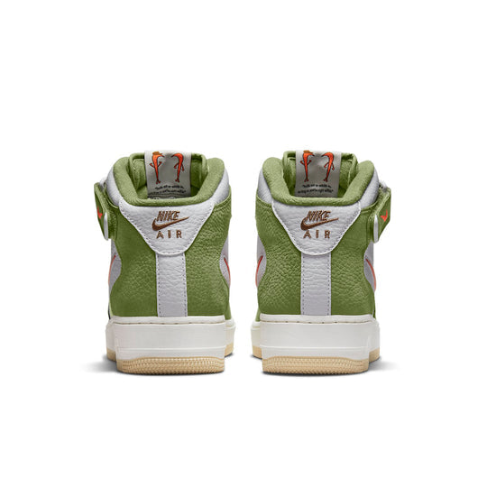 Nike Air Force 1 Mid QS 'Olive Green Total Orange' DQ3505-100