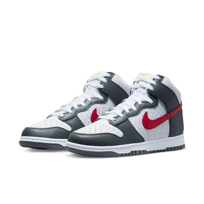 Nike Dunk High 'Embossed Basketball Grey Red' FD0668-001