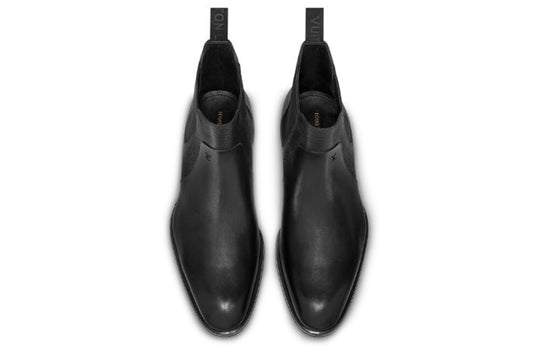 LOUIS VUITTON Wall Street Chelsea Boots 'Black EPI' 1A4OZL