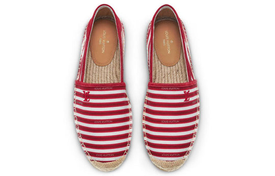 LOUIS VUITTON LV Bidart espadrille Shoes 'Red White Beige' 1A5ZOA