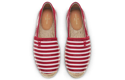 LOUIS VUITTON LV Bidart espadrille Shoes 'Red White Beige' 1A5ZOA