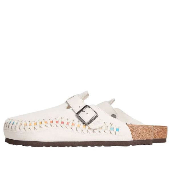 Birkenstockx Kith Boston Braided Suede 'Antique White Tie Dye'