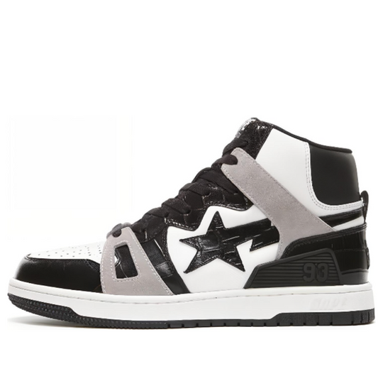 A BATHING APE Bape Sta 93 Hi 'Black White' 1G70-191-035-BLACK
