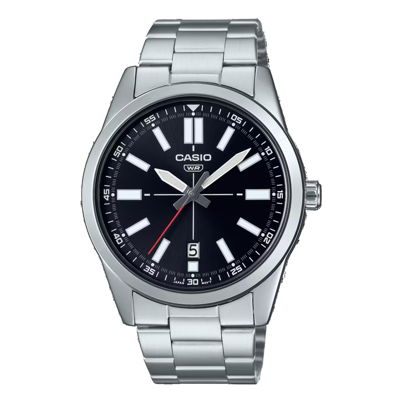 CASIOCasio Dress Pointer Display Analog Watch 'Steel Black'