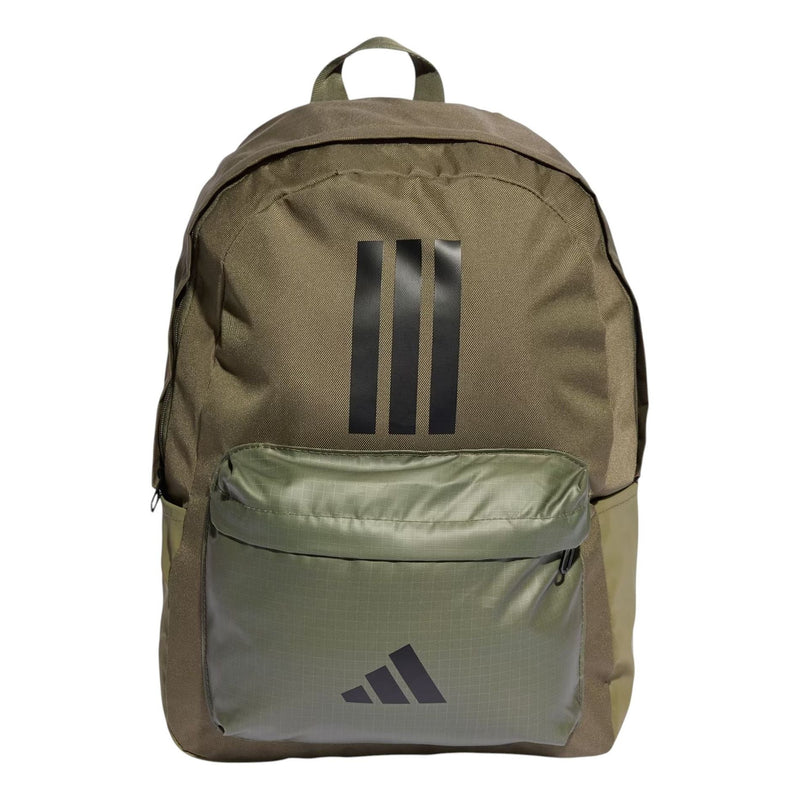 adidasClassic Back-to-School 3-Stripes Backpack 'Olive Strata Black'