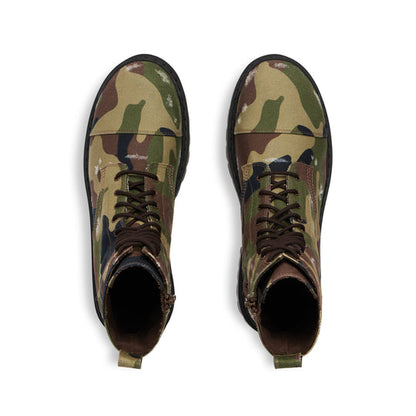 Balenciaga Strike 20mm Boots Camo Print 'Dark Green' 786135W2EU21028