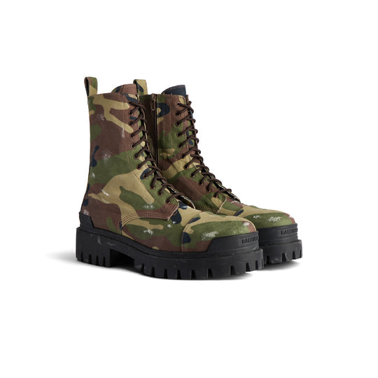 Balenciaga Strike 20mm Boots Camo Print 'Dark Green' 786135W2EU21028